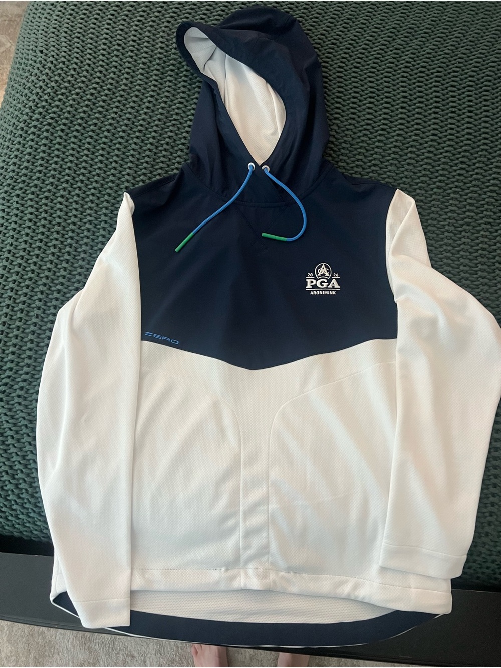 2026 PGA Championship- Aironimink Men’s Lightweight Hooded Jacket - Navy & White